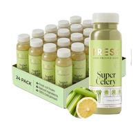PRESS Healthfoods - Super Celery Juice 250ml (24 Pack) - Cold Pressed Pure Celery Juice with Spinach & Lemon, Low Calorie (18 kcal), Vegan, Hydrating Green Superfood Drink