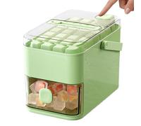 Press Ice Bucket- Double Layer Press Lid Included 18.5x11x14cm, Ice Maker Container Box | for Whiskey Bourbon Chilling Cocktails Coffee Wine Cooling RV Camping Trip Picnic