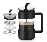 Press La Caffettiera 34oz - Heat Resistant Coffee Presses | NO-drip Portable for Family Living Room Home Party Camping Kitchen Workplace