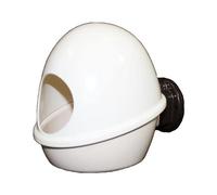 Press 'N' Slide Feed Station - Durable Mounted Food Bowl Dish - Sugar Gliders, Squirrels, Prairie Dogs, Degus, Marmosets, Parrots, Birds, Rats, Hamsters, Gerbils & Other Small Pets… (with Dome)