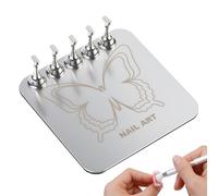 Press Nail Holder - Facilitates the Painting Process, Appearance of the Reusable Chessboard Board, 86 mm Square Base + Magnetic Attachment, Artistic Metal