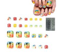Press Nails Kit,Reusable Summer Toenails Press - Accessories For Women Daughters Girlfriends Hobby Craft Beginners And Family Beach Activities