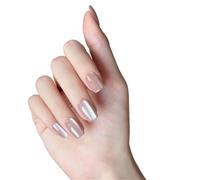 Press On Cats Eye False Nails French Tip False Champagne Full Tips Artificial False Nails For Party