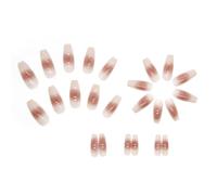 Press On False Nails | Artificial French Pre-Shaped Adhesive Tip | 24 Piece Nails Fake,for Women Girls Home Salon Manicure Party Dating Gathering Wedding