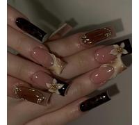 Press on False Nails for Quick Application by Busy Women Artificial Long Wear Comfort for Business Social Event Artificial