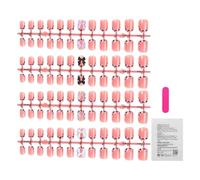 Press On False Nails Short | Pink Manicure Decoration - Press On Fake Nails - for Wife Mother Girlfriend Girls Friends Her