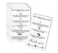 Press-On Nail Application Instructions Cards, Aftercare Instructions Cards, DIY Press-On Nail Kit 50 Pack, 2 x 3.5" inch Business Card Size
