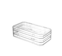 Press On Nail Orgnizer 1PCS Transparent Three-Fold Press-On Nail Storage Boxes Plastic Box Organizer for False Nails Display(A box)