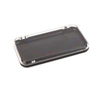 Press On Nail Orgnizer Plastic Clear Jewelry Box Press-on Nail Storage Case Rectangle for False Nails Display And Salon Essentials with Lid(Black)