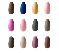 Press On Nails 1~4SETS Matte Fake Nail Tips Finish For A Modern Look Highly Professional-looking Artificial Nails(Style C)