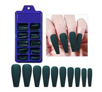 Press On Nails 100Pcs Matte Fake Nails,Full Cover Ballerina Press on Solid Color False Nail Tips DIY Manicure Decor(NO12)