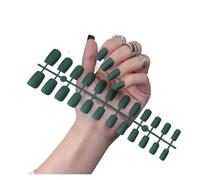 Press On Nails 1PCS DIY Matte False Nails Square Head Frosted Press on Nail Tips Full Cover Artificial Fingernails Ballet Detachable No Glue(Color32)