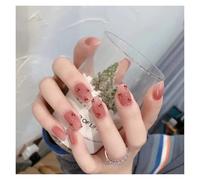 Press On Nails 24Pcs/Box 2022 Cute and Playful Frozen Watermelon Women Girls Nail Art Fake Nails Handmade Coffin Cute Press-On Nails False Nails(PD-31)