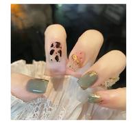 Press On Nails 24Pcs/Box 2022 Cute and Playful Frozen Watermelon Women Girls Nail Art Fake Nails Handmade Coffin Cute Press-On Nails False Nails(R549)