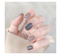 Press On Nails 24Pcs/Box 2022 Cute and Playful Frozen Watermelon Women Girls Nail Art Fake Nails Handmade Coffin Cute Press-On Nails False Nails(PD-67)