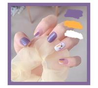 Press On Nails 24Pcs/Box 2022 Cute and Playful Frozen Watermelon Women Girls Nail Art Fake Nails Handmade Coffin Cute Press-On Nails False Nails(6117)