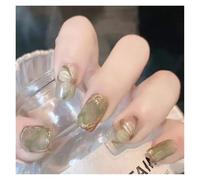 Press On Nails 24Pcs/Box 2022 Cute and Playful Frozen Watermelon Women Girls Nail Art Fake Nails Handmade Coffin Cute Press-On Nails False Nails(HY134)