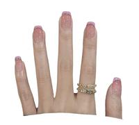 Press on nails 24pcs Detachable Short Press On Nails False Nails Sweet Cool Artificial False Nails Tips for Manicure(32)