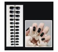 Press On Nails 24Pcs Detachable Short Square Head False Nails Glossy Wearable Fake Solid Color Full Cover Nail Tips Press On(Color2)