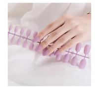 Press On Nails 24Pcs/Set Strips Wearable Manicure Tools Ballerina Press on Nail Piece Matte Scrub Patch Coffin Fake Nails Artificial Finished False Nails(Purple pink)
