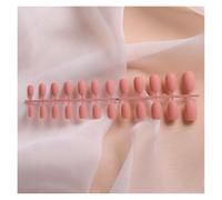 Press On Nails 24Pcs/Set Strips Wearable Manicure Tools Ballerina Press on Nail Piece Matte Scrub Patch Coffin Fake Nails Artificial Finished(Flesh pink)