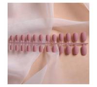Press On Nails 24Pcs/Set Strips Wearable Manicure Tools Ballerina Press on Nail Piece Matte Scrub Patch Coffin Fake Nails Artificial Finished(Deep flesh color)