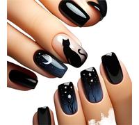 Press on nails 24Pcs Short Press On False Nails Sweet Designs Style Detachable Nails for Manicure(Color28)