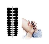 Press On Nails 24Pcs Solid Color Wine Red Design Fake Nail Short Square Press on False Nails Simple Detachable Finished Full Cover Tips(Color10)