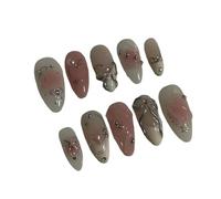 Press on nails 24Pcs Wearable Fake Nails Simple Artificial Press On Nails Tips Art for Manicure(Color38)