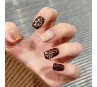 Press On Nails 24pcs Wearable Pink Press On Fake Nails Tips With Glue false nails design Butterfly Lovely Girl With Wearing Tools(KX-254)