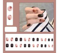 Press On Nails 24pcs Wearable Pink Press On Fake Nails Tips With Glue false nails design Butterfly Lovely Girl false nails With Wearing Tools False Nails(Q004)