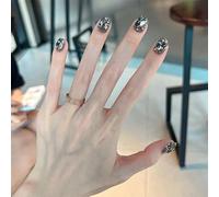 Press On Nails 24pcs Wearable Pink Press On Fake Nails Tips With Glue false nails design Butterfly Lovely Girl false nails With Wearing Tools False Nails(H001)