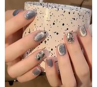 Press On Nails 24pcs Wearable Pink Press On Fake Nails Tips With Glue false nails design Butterfly Lovely Girl With Wearing Tools(MJ-338)