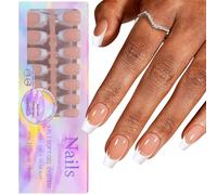 Press On Nails 3-in-1 Set with 150Pcs Pre-Colored French Tips - Easy Application for Salon, Home, Bridal & Party Use | Reusable Artificial Nails for DIY Enthusiasts & Professional