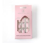 press on nails， Almond Press-On Nails Medium Nude Multicolor With 2 Jelly Glues 24-Piece Set(0061-29)