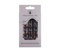 press on nails， Almond Press-On Nails Medium Nude Multicolor With 2 Jelly Glues 24-Piece Set(0063-12)