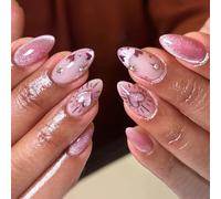 Press On Nails Cats Eyes Fake Nails Glitters Designs Full Covers Glues On Glossy Acrylic Artificial Cats Eye Press Nail