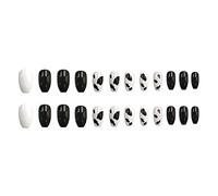 Press On Nails Cow Print Wearable Press On Tips Artificial Full Cover False Manicure Art