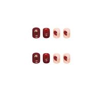 Press On Nails for Women, Fake Nails Set, Reusable Nail Tips in Kawaii, Elegant & Gothic Design, Easy to Apply for Everyday & Party