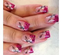 Press On Nails French Tip Square Tips Designs Fake Artificial Acrylic Full Covers False Artificial False Nail