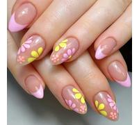Press On Nails Glossy Square False Nails with Full Coverage - Reusable Self-Adhesive Nails for Women, Teen Girls, Perfect for Home Use, Party, Wedding Nail Art Designs