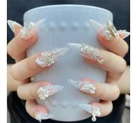 Press On Nails, Kawaii Nails, Press on Nails UK, False Nails,#CSJTS (White, S)