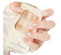 press on nails， Press-In Nails Medium Almond Multicolor Pack Of 30 With Nail Glue And File(VS11-59009)