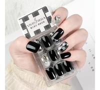 press on nails， Press-In Nails Medium Almond Multicolor Pack Of 30 With Nail Glue And File(VS27-DS58102)