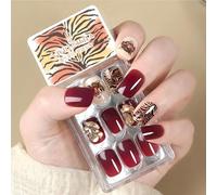 press on nails， Press-In Nails Medium Almond Multicolor Pack Of 30 With Nail Glue And File(VS27-DS58106)