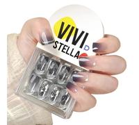 press on nails， Press-In Nails Medium Almond Multicolor Pack Of 30 With Nail Glue And File(VS29-DS58223)