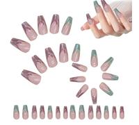 Press on Nails Set,Colorful Irregular Nails Set | Portable Women Press on Nails, User Friendly Fake Nails for Dates, Birthday Parties