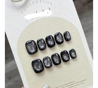 Press on Nails Short Handmade On Cat Eyes Pure Ballerina Decoration False Full Cover Nail Tips Art