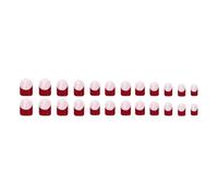 Press On Nails Short Square French Tips - 24Pcs Glitter Acrylic Fake Nails for Women, Thanksgiving & Party Artificial Nails Kit with Full Cover Designs, Easy Application for Brides/Busy