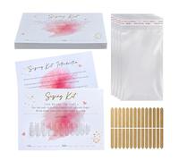 Press On Nails Sizing Kit Cards for Nail Business - 30 Pack Blank Size Chart Postcards, 5x7 Pink & Gold Foil, with Clear Bags, Press On Nail Business Supplies for Nail Tech
